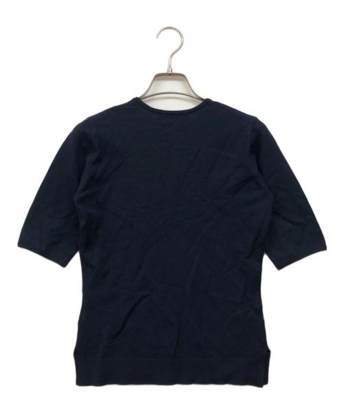 forme（フォルメ）FORME (フォルメ) 5部袖ストレッチニット ネイビー サイズ:FREEの古着・服飾アイテム