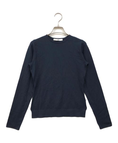 forme（フォルメ）forme (フォルメ) クルーネックニット ネイビー サイズ:FREEの古着・服飾アイテム