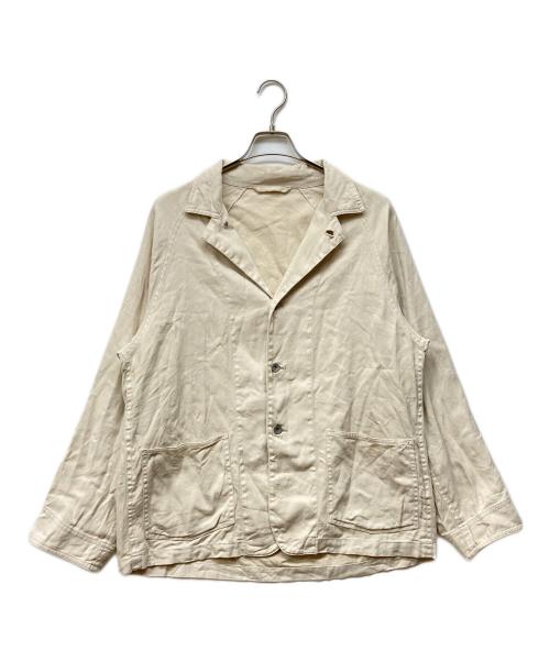 confect（コンフェクト）confect (コンフェクト) リネンコットン ホワイトピグメント カバーオール アイボリー サイズ:Lの古着・服飾アイテム