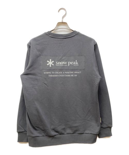 Snow peak（スノーピーク）snow peak (スノーピーク) Woven Patch Sweatshirt グレー サイズ:M 未使用品の古着・服飾アイテム