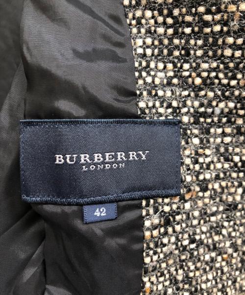 BURBERRY LONDON（バーバリーロンドン）BURBERRY LONDON (バーバリーロンドン) ツイードテーラードジャケット グレー サイズ:42の古着・服飾アイテム