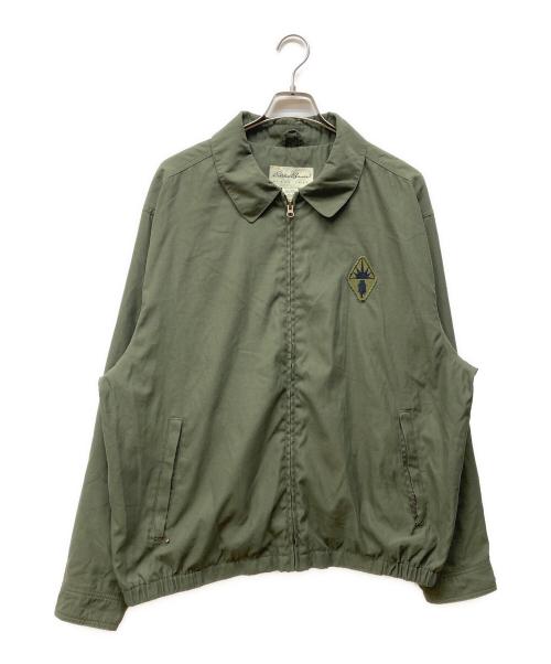 Eddie Bauer（エディーバウアー）Eddie Bauer (エディーバウアー) ワッペンジップアップジャケット グリーン サイズ:Lの古着・服飾アイテム