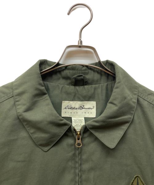 Eddie Bauer（エディーバウアー）Eddie Bauer (エディーバウアー) ワッペンジップアップジャケット グリーン サイズ:Lの古着・服飾アイテム