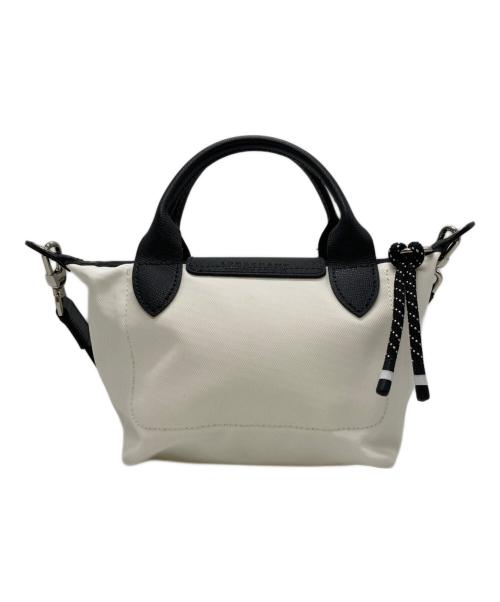 LONGCHAMP（ロンシャン）LONGCHAMP (ロンシャン) プリアージュエナジーハンドXS ブラック×ホワイトの古着・服飾アイテム