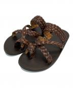 Saint Laurent Parisサンローランパリ）の古着「Neil Braided Leather Sandal」｜ブラウン