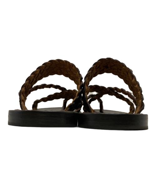Saint Laurent Paris（サンローランパリ）Saint Laurent Paris (サンローランパリ) Neil Braided Leather Sandal ブラウン サイズ:SIZE 40 1/2の古着・服飾アイテム