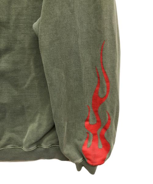 X-LARGE（エクストララージ）X-LARGE (エクストララージ) PIGMENT DYED PEACE HOODED SWEATSHIRT グリーン サイズ:XLの古着・服飾アイテム