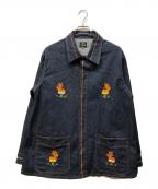 Needlesニードルズ）の古着「P&M EMB. JACKET -10.5oz C/L/PU DENIM」｜ブルー