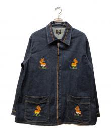 Needles（ニードルズ）の古着「P&M EMB. JACKET -10.5oz C/L/PU DENIM」｜ブルー