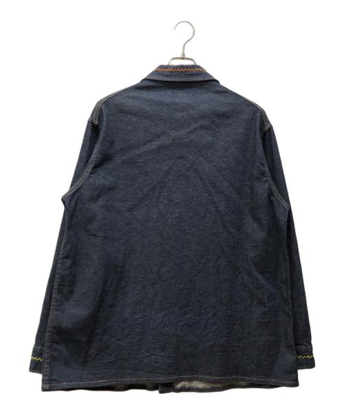 Needles（ニードルズ）Needles (ニードルズ) P&M EMB. JACKET -10.5oz C/L/PU DENIM ブルー サイズ:Mの古着・服飾アイテム