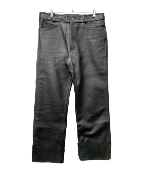 HARLEY-DAVIDSON（ハーレーダビッドソン）HARLEY-DAVIDSON (ハーレーダビッドソン) レザーパンツ ブラック サイズ:38の古着・服飾アイテム