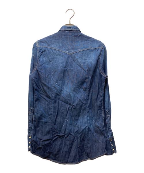 DSQUARED2（ディースクエアード）DSQUARED2 (ディースクエアード) ウエスタンデニムシャツ ブルー サイズ:46の古着・服飾アイテム