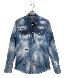 DSQUARED2（ディースクエアード）の古着「ウエスタンデニムシャツ」｜ブルー