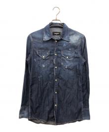 DSQUARED2（ディースクエアード）の古着「ウエスタンデニムシャツ」｜ブルー