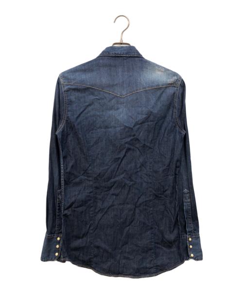 DSQUARED2（ディースクエアード）DSQUARED2 (ディースクエアード) ウエスタンデニムシャツ ブルー サイズ:46の古着・服飾アイテム