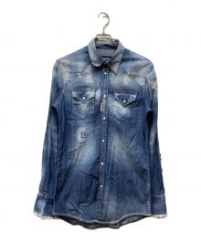 DSQUARED2（ディースクエアード）の古着「ウエスタンデニムシャツ」｜ブルー