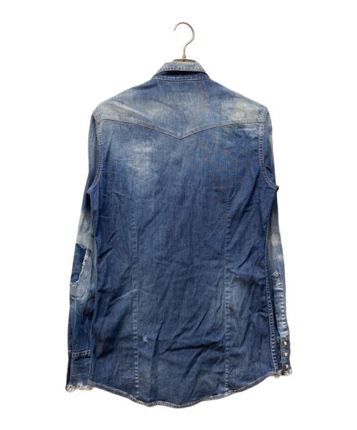 DSQUARED2（ディースクエアード）DSQUARED2 (ディースクエアード) ウエスタンデニムシャツ ブルー サイズ:46の古着・服飾アイテム