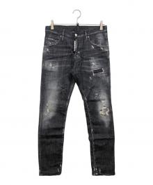 DSQUARED2（ディースクエアード）の古着「WORKED WASH SKATER JEAN」｜ブラック