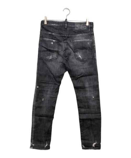 DSQUARED2（ディースクエアード）DSQUARED2 (ディースクエアード) WORKED WASH SKATER JEAN ブラック サイズ:44の古着・服飾アイテム
