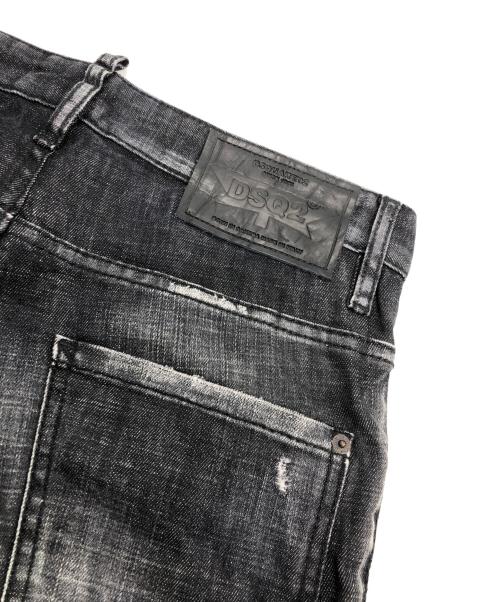DSQUARED2（ディースクエアード）DSQUARED2 (ディースクエアード) WORKED WASH SKATER JEAN ブラック サイズ:44の古着・服飾アイテム