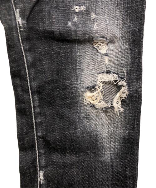 DSQUARED2（ディースクエアード）DSQUARED2 (ディースクエアード) WORKED WASH SKATER JEAN ブラック サイズ:44の古着・服飾アイテム
