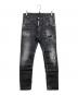 DSQUARED2（ディースクエアード）の古着「WORKED WASH SKATER JEAN」｜ブラック