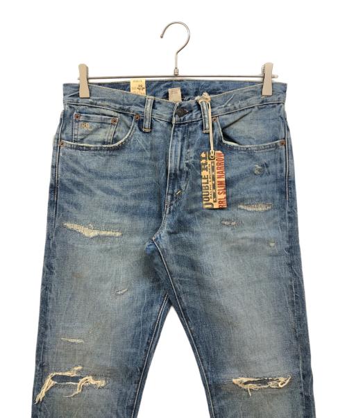 RRL（ダブルアールエル）RRL (ダブルアールエル) ダメージ加工テーパードデニムパンツ インディゴ サイズ:29×30の古着・服飾アイテム