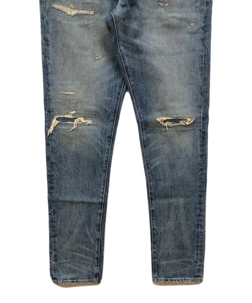 RRL（ダブルアールエル）RRL (ダブルアールエル) ダメージ加工テーパードデニムパンツ インディゴ サイズ:29×30の古着・服飾アイテム