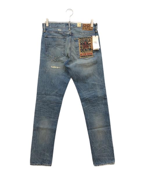 RRL（ダブルアールエル）RRL (ダブルアールエル) ダメージ加工テーパードデニムパンツ インディゴ サイズ:29×30の古着・服飾アイテム