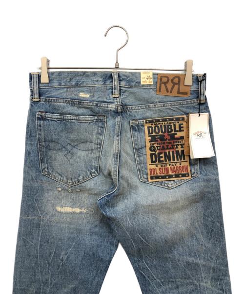 RRL（ダブルアールエル）RRL (ダブルアールエル) ダメージ加工テーパードデニムパンツ インディゴ サイズ:29×30の古着・服飾アイテム
