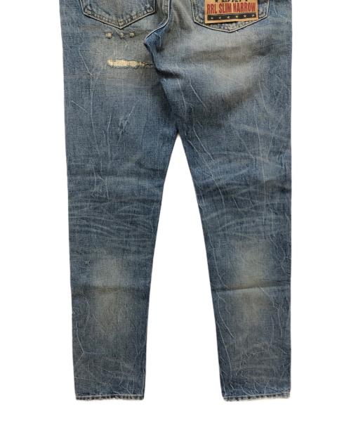 RRL（ダブルアールエル）RRL (ダブルアールエル) ダメージ加工テーパードデニムパンツ インディゴ サイズ:29×30の古着・服飾アイテム