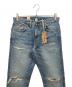 RRL (ダブルアールエル) ダメージ加工テーパードデニムパンツ インディゴ サイズ:29×30：23000円