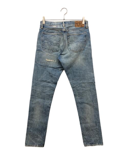 RRL（ダブルアールエル）RRL (ダブルアールエル) ダメージ加工テーパードデニムパンツ ブルー サイズ:29×30の古着・服飾アイテム