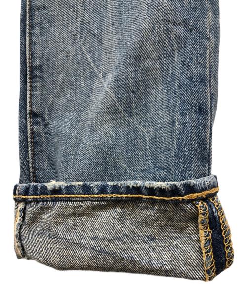 RRL（ダブルアールエル）RRL (ダブルアールエル) ダメージ加工テーパードデニムパンツ ブルー サイズ:29×30の古着・服飾アイテム