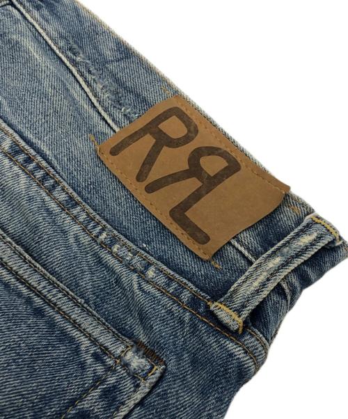 RRL（ダブルアールエル）RRL (ダブルアールエル) ダメージ加工テーパードデニムパンツ ブルー サイズ:29×30の古着・服飾アイテム