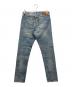 RRL (ダブルアールエル) ダメージ加工テーパードデニムパンツ ブルー サイズ:29×30：15000円