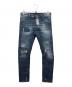 DSQUARED2（ディースクエアード）の古着「SEXY TWIST JEAN」｜インディゴ