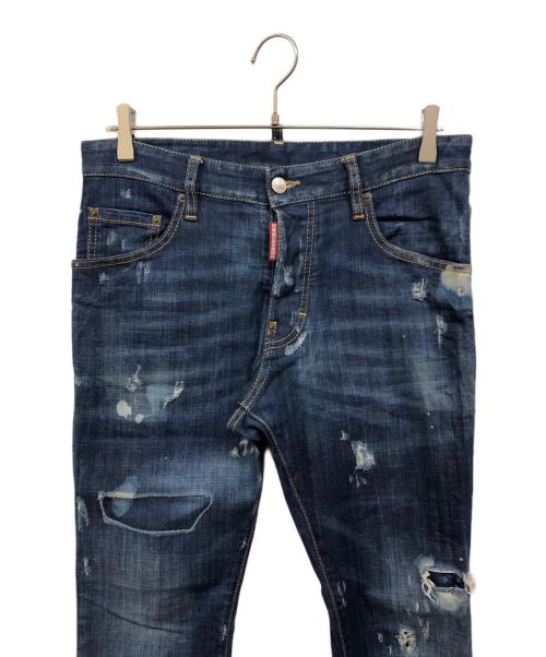 DSQUARED2（ディースクエアード）DSQUARED2 (ディースクエアード) スキニーデニムパンツ インディゴ サイズ:44の古着・服飾アイテム