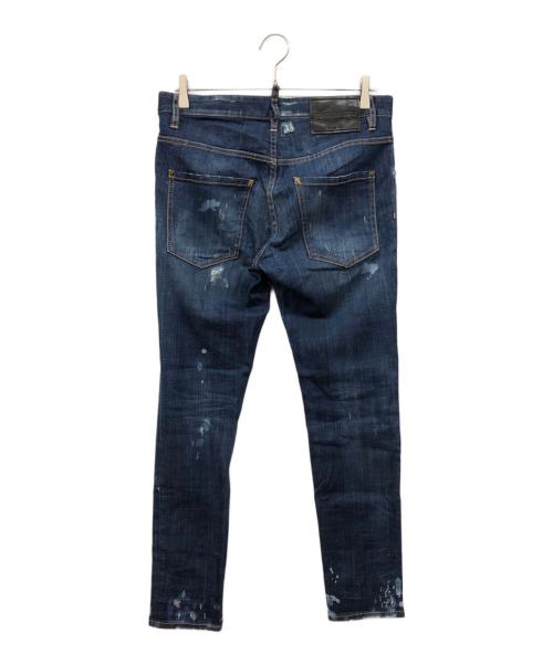 DSQUARED2（ディースクエアード）DSQUARED2 (ディースクエアード) スキニーデニムパンツ インディゴ サイズ:44の古着・服飾アイテム
