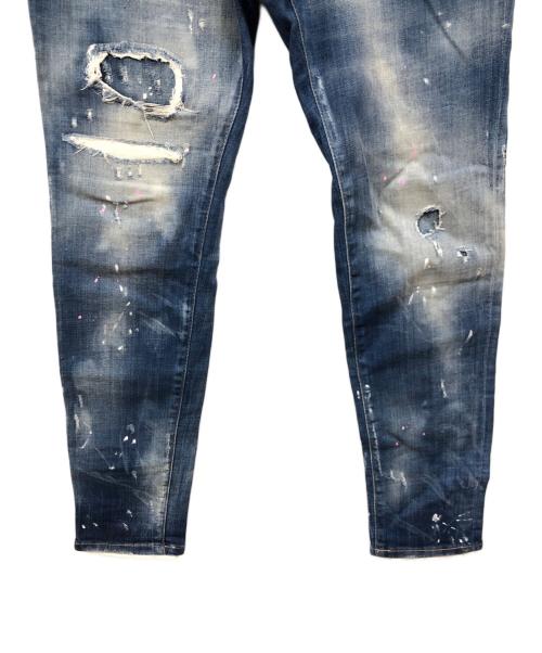 DSQUARED2（ディースクエアード）DSQUARED2 (ディースクエアード) リペア加工 デニムパンツ インディゴ サイズ:44の古着・服飾アイテム