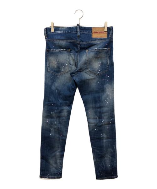 DSQUARED2（ディースクエアード）DSQUARED2 (ディースクエアード) リペア加工 デニムパンツ インディゴ サイズ:44の古着・服飾アイテム