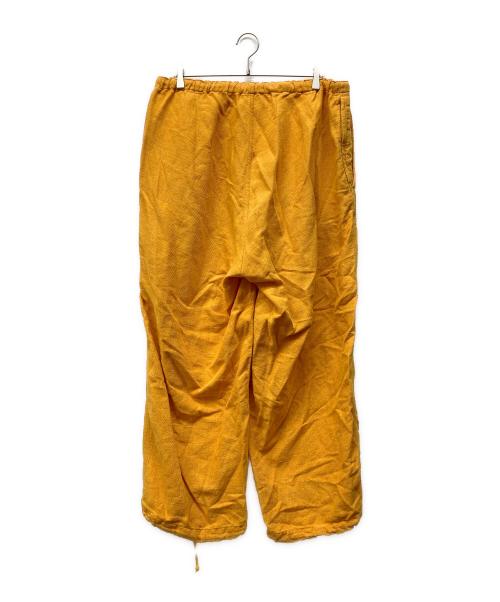 BEAMS PLUS（ビームスプラス）BEAMS PLUS (ビームスプラス) エジプト綿 リネン ジンコード パジャマパンツ オレンジ サイズ:XLの古着・服飾アイテム