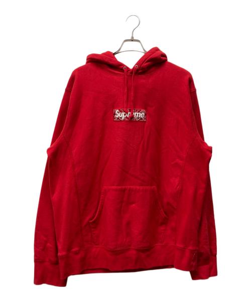 SUPREME（シュプリーム）Supreme (シュプリーム) Bandana Box Logo Hooded Sweatshirt レッド サイズ:XLの古着・服飾アイテム