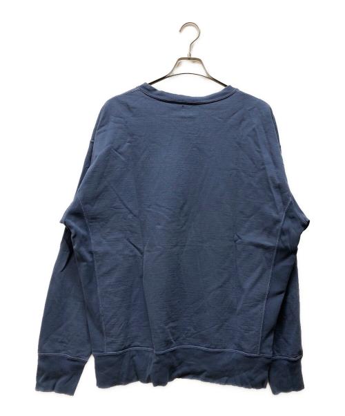 Ron Herman（ロンハーマン）Ron Herman (ロンハーマン) ダメージ加工クルーネックスウェット ブルー サイズ:XLの古着・服飾アイテム