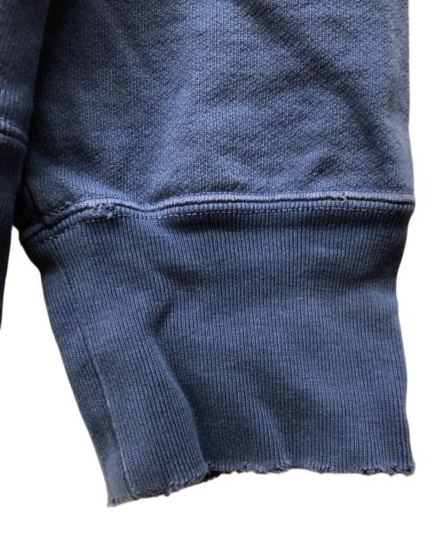 Ron Herman（ロンハーマン）Ron Herman (ロンハーマン) ダメージ加工クルーネックスウェット ブルー サイズ:XLの古着・服飾アイテム