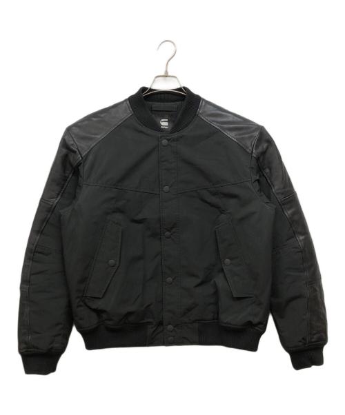 G-STAR RAW（ジースターロゥ）G-STAR RAW (ジースターロゥ) Varsity Leather Jacket ブラック サイズ:Mの古着・服飾アイテム