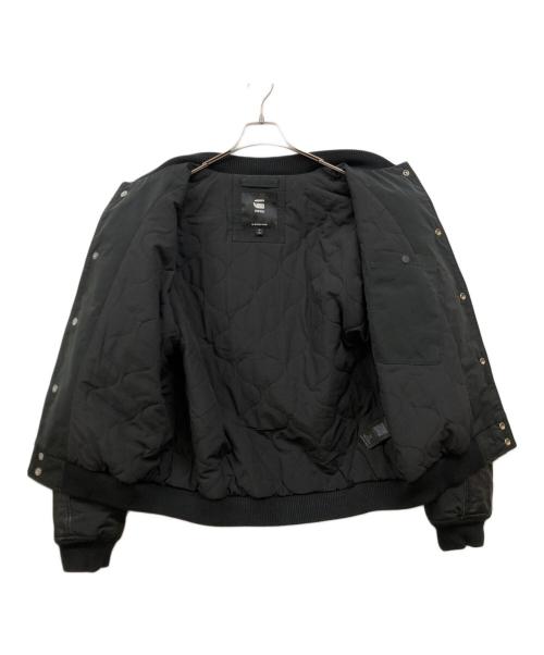 G-STAR RAW（ジースターロゥ）G-STAR RAW (ジースターロゥ) Varsity Leather Jacket ブラック サイズ:Mの古着・服飾アイテム