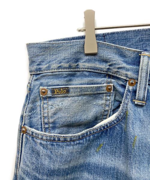 POLO RALPH LAUREN（ポロ・ラルフローレン）POLO RALPH LAUREN (ポロ・ラルフローレン) ダメージ加工デニムパンツ ブルー サイズ:W36の古着・服飾アイテム