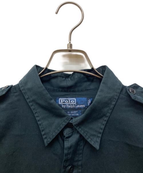 POLO RALPH LAUREN（ポロ・ラルフローレン）POLO RALPH LAUREN (ポロ・ラルフローレン) サファリシャツ ブラック サイズ:Lの古着・服飾アイテム