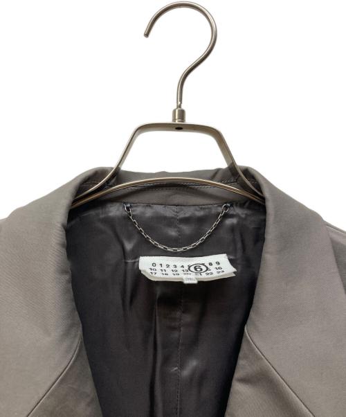 MM6 Maison Margiela（エムエムシックスメゾンマルジェラ）MM6 Maison Margiela (エムエムシックスメゾンマルジェラ) クロップド丈カットオフヘム ブレザー グレー サイズ:Mの古着・服飾アイテム